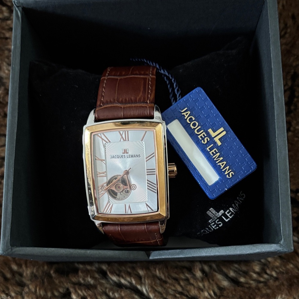 Automatic Jacques Lemans Men’s Vintage-Style Watch Austria/Swiss Movement